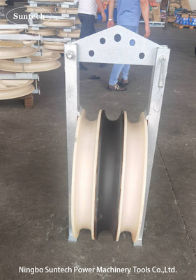80kN OD 660mm Nylon Sheave Conductor Stringing Blocks dla linii przesyłowej