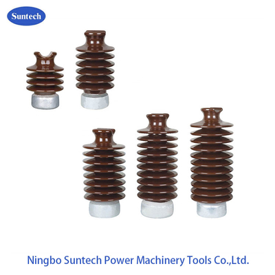 Izolator słupowy linii przesyłowej elektrycznej 33kv Materiał porcelanowy