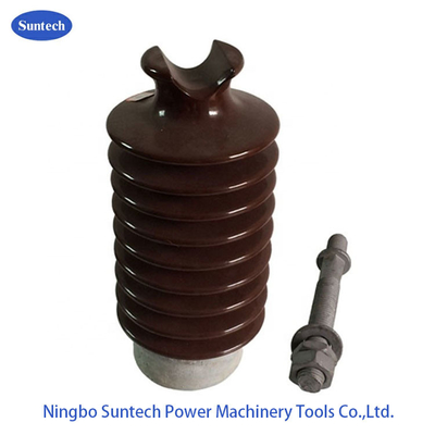Izolator słupowy linii przesyłowej elektrycznej 33kv Materiał porcelanowy