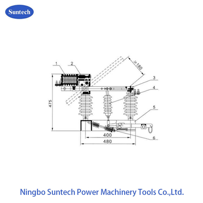 GB3804 3-fazowy AC 12KV Zewnętrzny wyłącznik próżniowy izolujący obciążenie