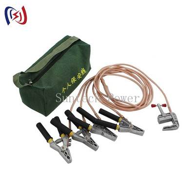 Zestaw Przewodów Uziemiających dla Bezpieczeństwa Przemysłowego z Wytrzymałą Torbą do Przechowywania ułatwiającą Transport