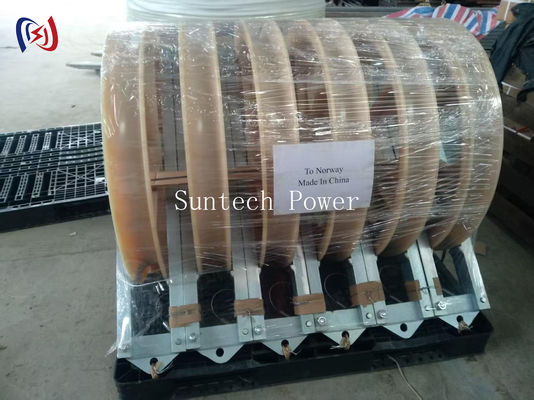 Blok do naciągania przewodów z obrysem 760x120x480mm, obciążeniem znamionowym 50-150KN i promieniem gięcia R570 do naciągania pod wysokim napięciem