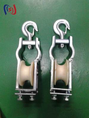 Wytrzymały blok do wciągania przewodów z krążkami o wymiarach 660*560*100mm, roczną żywotnością i maksymalnym przewodzie LGJ1250 do prac budowlanych