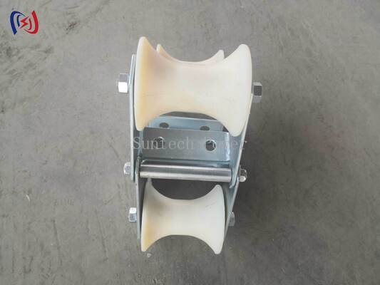 Profesjonalny 10-20KN Nominal Load Cable Pithead Roller z odporną na korozję trwałą konstrukcją z polietylenu do ochrony przed wejściem do korytarza