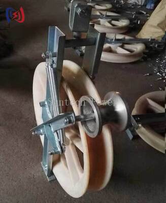 Profesjonalny blok sznurowania rolkowego do uziemienia o konstrukcji nieprzewodzącej do bezszkodowej instalacji OPGW o średnicy łuski 508 mm