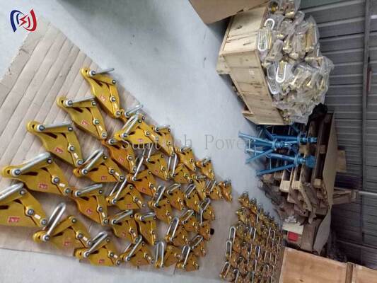 Ściąg przewodzący ze stopu aluminium o obciążeniu znamionowym 7-80KN, otwartym maksymalnie 14-48 mm i chwytem nieszkodliwym dla bezpiecznej obsługi