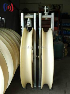 Profesjonalny 822 serii High Tension Stringing Block z MC Nylon Sheave dla 150KN Nominated Load Overhead Power Line Construction