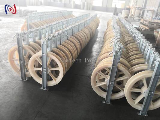Profesjonalny 822 serii High Tension Stringing Block z MC Nylon Sheave dla 150KN Nominated Load Overhead Power Line Construction