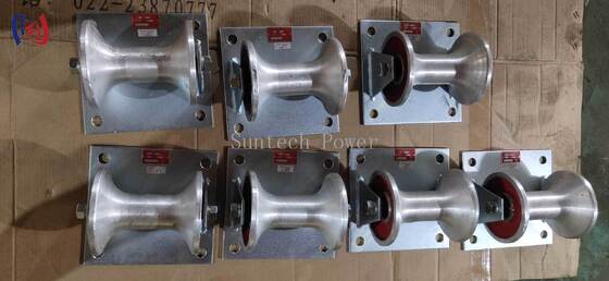 Profesjonalny rolkowy wciągnik kablowy o obciążeniu 5KN z aluminiowym kołem odlewanym do instalacji kabli podziemnych 150-160mm