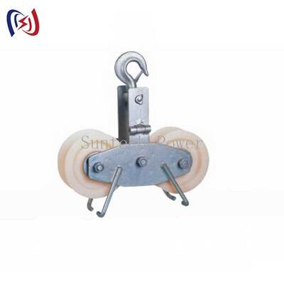25KN Tandem Sheave Stringing Block for Large Section ACSR Conductors LGJ300-500 z Tandem Sheave Design