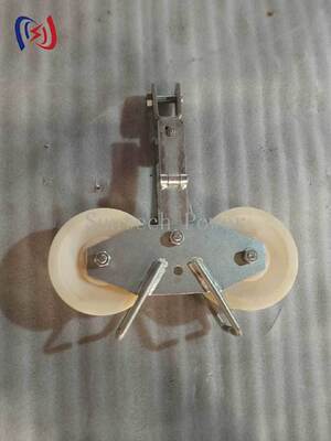 25KN Tandem Sheave Stringing Block for Large Section ACSR Conductors LGJ300-500 z Tandem Sheave Design