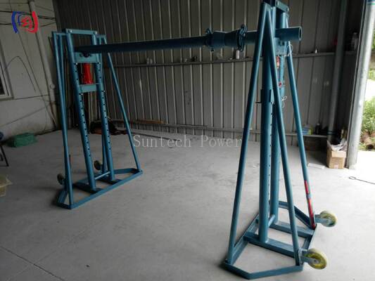 Hydrauliczny stojak na bębny kablowe o obciążeniu znamionowym 50-300 kN dla bębnów o średnicy 2400-5000 mm i ramie ze stali o wysokiej wytrzymałości