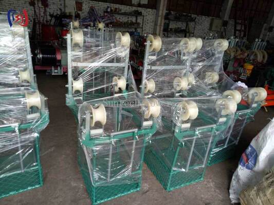 Four Bundle Conductor Inspection Trolley for EHV Overhead Line Repair with Aerospace-grade Aluminum Alloy Frame