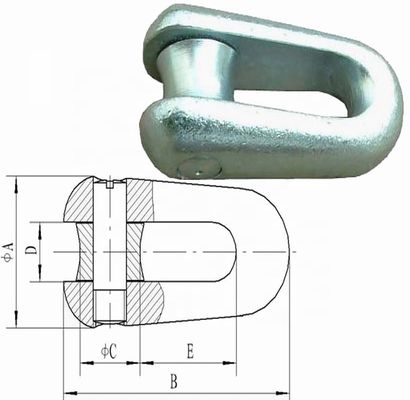 250KN Sztywne złącze liny stalowej Anti Twist Stałe złącza do przewodu pilota