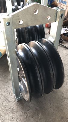 Potrójne aluminiowe bloki naciągowe krążka linowego z gumową podszewką