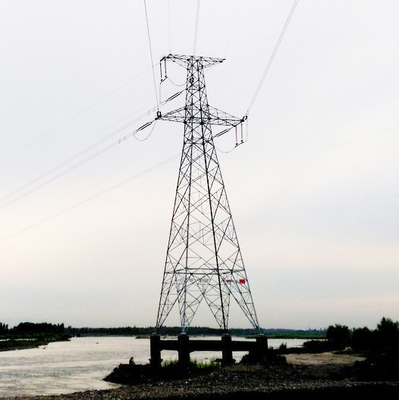132kv Linia przesyłowa ocynkowana stalowa wieża kratowa