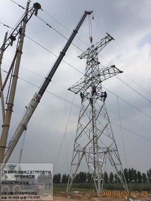 110KV 132KV Ocynkowana stalowa wieża linii przesyłowej ze stali nierdzewnej
