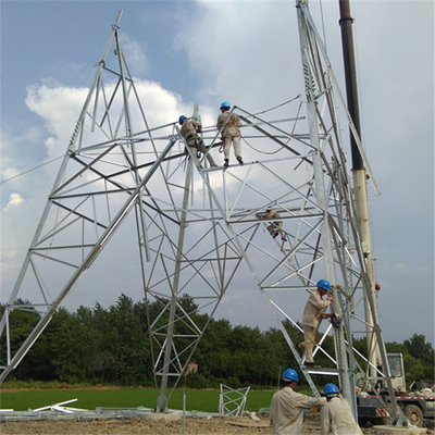 Kątowa stalowa Q355B Q255B 110KV kratowa wieża transmisyjna
