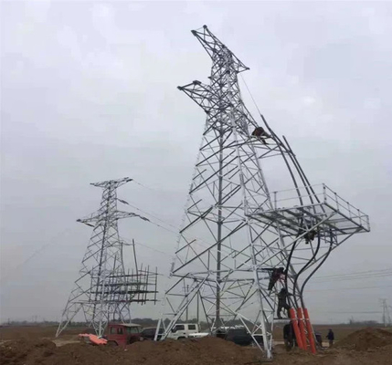 110KV 132KV Anger Steel Lattice Pylon Wieża transmisyjna