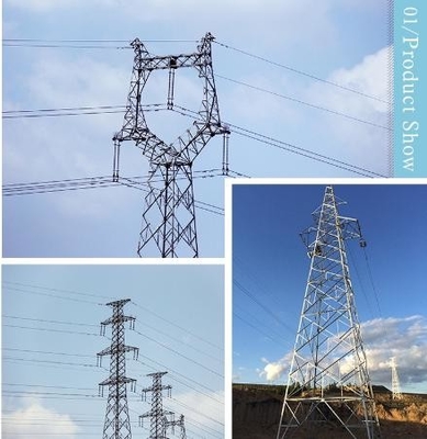 ASTM123 230KV 400KV Stalowe wieże kratowe do napowietrznej linii przesyłowej