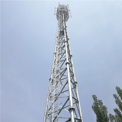 3-nożna, ocynkowana stalowa samonośna wieża telekomunikacyjna o długości 60 m