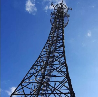Ocynkowana stalowa wieża antenowa monopolowa dla telekomunikacji