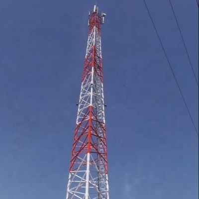 3 nogi kątowa stalowa wieża telekomunikacyjna 330KV ze wspornikami ocynkowanymi ogniowo