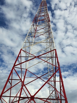 Słupek ocynkowany na gorąco 10m stalowa wieża telekomunikacyjna