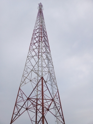 Słupek ocynkowany na gorąco 10m stalowa wieża telekomunikacyjna