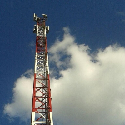 4-nożna kątowa 90-metrowa stalowa wieża telekomunikacyjna ocynkowana