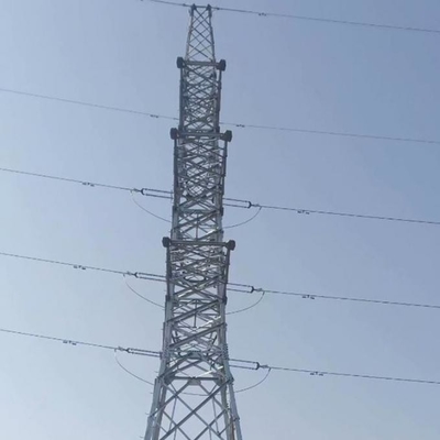 Q355B Stalowa linia transmisyjna Wieża ocynkowana energia elektryczna