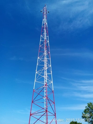 3 nogi rurowa stalowa wieża transmisyjna Q235 do telekomunikacji