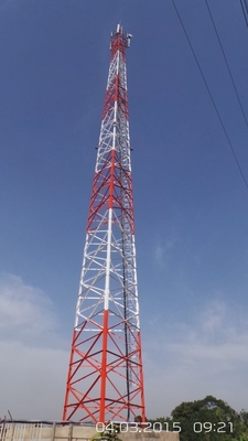 3 nogi rurowa stalowa wieża transmisyjna Q235 do telekomunikacji